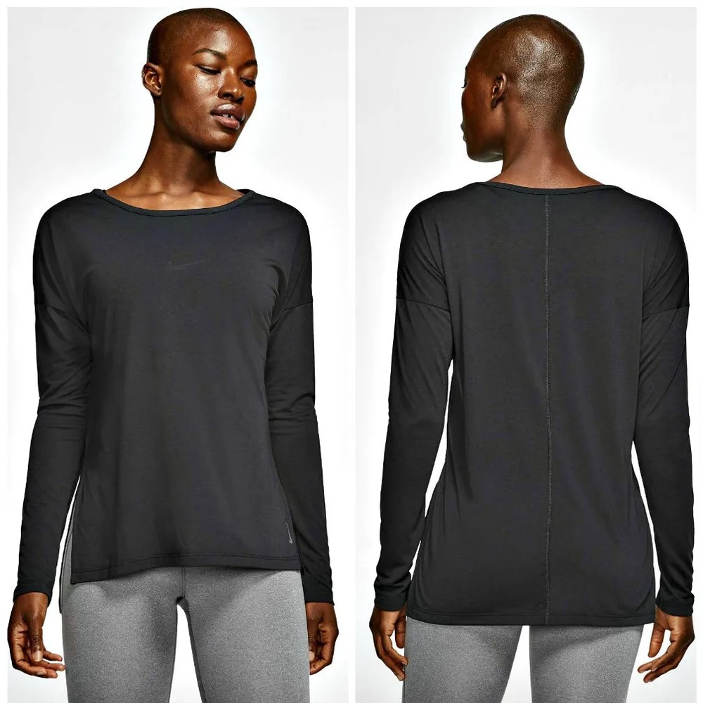 NIKE Dri-Fit Yoga Stay Cool Long Sleeve Top Women's Small